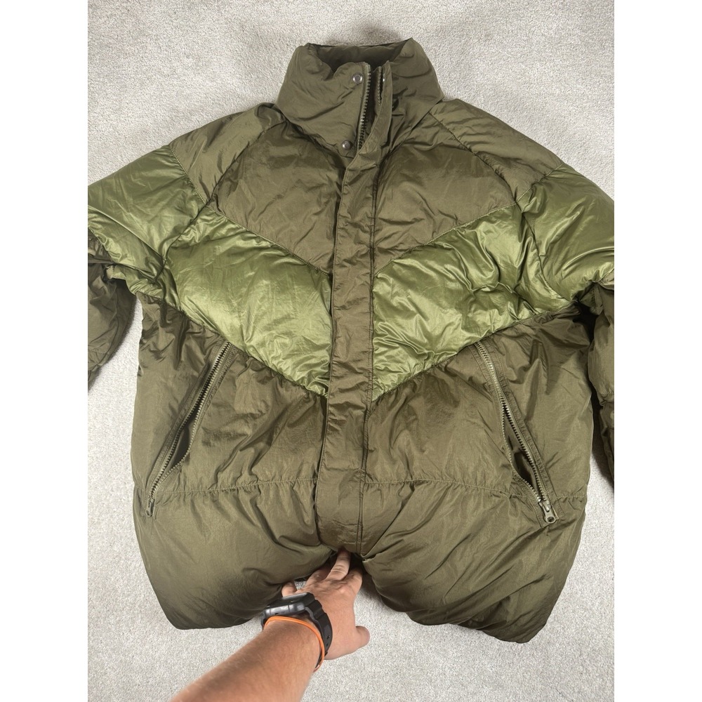 Nike Jacket Winter Coat Down Filled Puffer 928893-395 Green Men's Large Tall